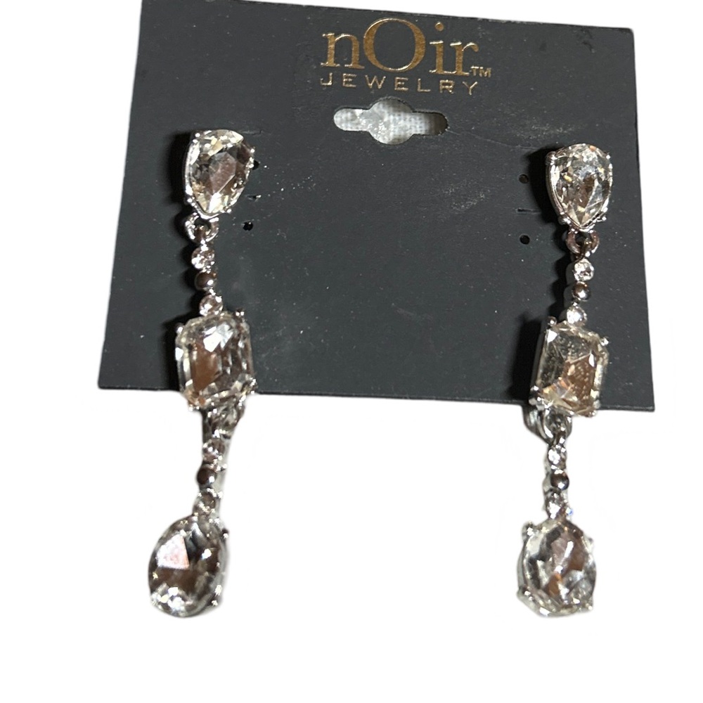 Noir‎ Jewelry Crystal Drop Earrings - Picture 2 of 3